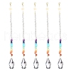 Glass Teardrop Chandelier Pendant Decorations HJEW-JM00856-1