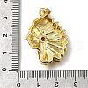 Brass Micro Pave Cubic Zirconia Pendants KK-C090-46G-3