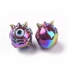 UV Plating Rainbow Iridescent Acrylic Beads OACR-A018-03C-2