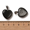 Natural Silver Obsidian Pendants G-Q438-25-3