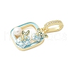 Brass Enamel Pendants KK-F886-03G-11-2
