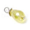 Electroplate Glass Pendants PALLOY-JF03956-01-4