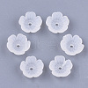 5-Petal Transparent Acrylic Bead Caps FACR-T001-11-1