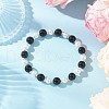 Glass Pearl Beads Necklace & Bracelet & Dangle Earring Sets for Women SJEW-JS01322-6