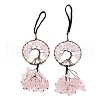 Wire Wrapped Chips Natural Gemstone Big Pendant Decorations HJEW-H057-02-2
