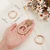 Beebeecraft 3Pcs Alloy Spring Gate Rings FIND-BBC0002-23KCG-02-3