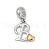 Brass European Dangle Charms KK-Z097-01B-GP-1