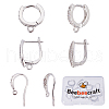 Beebeecraft 8Pcs 2 Style Brass Micro Pave Cubic Zirconia Hoop Earrings KK-BBC0001-40-1