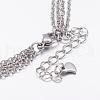 Tarnish Resistant 316 Surgical Stainless Steel Tiered Necklaces NJEW-JN01951-3