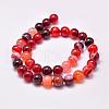 Natural Striped Agate/Banded Agate Bead Strands G-G962-10mm-06-2