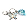26Pcs Transparent Epoxy Resin & Transparent Acrylic & Faux Suede Tassel Keychain KEYC-JKC01202-01-3