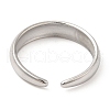 304 Stainless Steel Open Cuff Rings RJEW-K245-78P-2