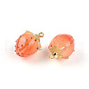 Handmade Flower Epoxy Resin Pendants KY-S163-103E-2