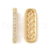 Brass Micro Pave Clear Cubic Zirconia Spacer Bars KK-U064-20B-G-1