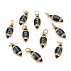 Real 18K Gold Plated Brass Micro Pave Clear Cubic Zirconia Pendants ZIRC-A020-18G-2