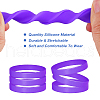 CREATCABIN 12Pcs Word Silicone Cord Bracelet Wristband BJEW-CN0001-05C-5