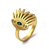 304 Stainless Steel with Rhinestone Open Rings RJEW-Q020-02G-2