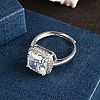 Adjustable 925 Sterling Silver Micro Pave Cubic Zirconia Cuff Rings for Women RJEW-F183-01C-01-3