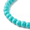 Synthetic Turquoise Starfish Stretch Bracelet BJEW-JB07702-01-5