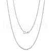 925 Sterling Silver Thin Dainty Link Chain Necklace for Women Men JN1096A-02-1