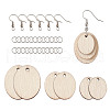 Yilisi DIY Unfinished Wooden Pendant Earring Making Kits DIY-YS0001-17-13