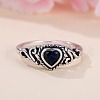 Brass Micro Pave Cubic Zirconia Finger Rings for Women FS-WGE7315-02-4