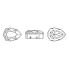 Preciosa® MAXIMA Crystal Sew-On Cups X-PRC-SD14-00030-200-S-5