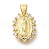 Rack Plating Brass with Cubic Zirconia Pendants KK-Z086-33G-02-1