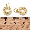 Brass Micro Pave Cubic Zirconia Pendants KK-C092-13G-3