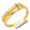 304 Stainless Steel Cuff Adjustable Couple Rings RC0527-2-1
