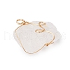 Raw Rough Natural Quartz Crystal Copper Wire Wrapped Pendants PALLOY-JF03025-4