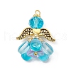 Glass Seed Beaded Angel Pendants PALLOY-MZ00631-02-1