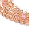 Transparent Electroplate Glass Beads Strands EGLA-A039-T2mm-L15-3