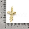 Brass Pave Clear Cubic Zirconia Religion Connector Charms KK-Q066-14G-3
