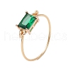 Mother's Day Rings Transparent Glass Finger Rings RJEW-JR00869-02-2