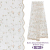 Leaf Pattern Nylon Embroidery Mesh Fabric DIY-WH0580-17-2