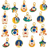   18Pcs 9 Style Alloy Enamel Pendants Sets ENAM-PH0002-45-1