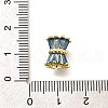 Rack Plating Column Brass Micro Pave Clear Cubic Zirconia Beads KK-Q040-12G-4