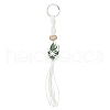 Waxed Cotton Cord Braided Macrame Pouch Gemstone Holder Keychain KEYC-JKC00537-4