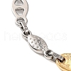 201 Stainless Steel Oval & Horse Eye Link Chain Bracelets BJEW-B078-104GP-2