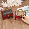 DICOSMETIC 2Pcs 2 Colors Vintage Wooden Jewelry Box AJEW-DC0001-52-3