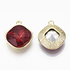 Golden Plated Alloy Pendants PALLOY-N154-03B-2