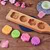 Flat Round & Square & Flower Wooden Press Mooncake Molds BAKE-SZ0001-02-2