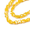 Electroplate Opaque Solid Color Glass Beads Strands EGLA-N002-24-B03-3