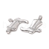 Rack Plating Brass Micro Pave Cubic Zirconia Pendants KK-C008-30P-3