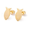 201 Stainless Steel Stud Earring Findings with Hole EJEW-A071-02G-1