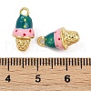 Brass Enamel Charms KK-L231-21G-03-3