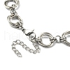 Non-Tarnish 304 Stainless Steel Rings Link Chain Bracelet BJEW-TA00334-02-4