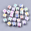 Opaque White Acrylic Beads SACR-R252-02-1