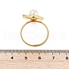 Oval Brass Finger Rings for Women RJEW-S622-04G-4